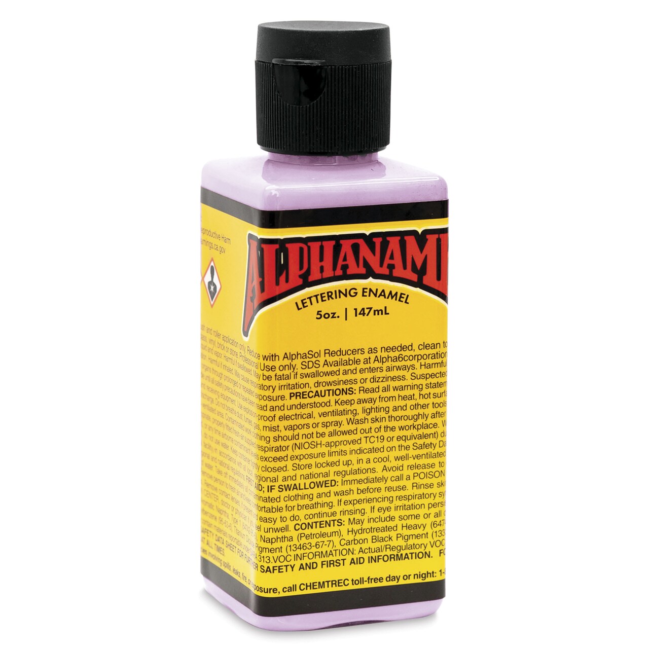 Alpha6 Alphanamel Lettering Enamel - Blackberry Sherbet, 147 ml, Bottle